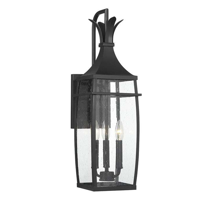 Savoy House 5-765-BK Three Light Outdoor Wall Lantern, Matte Black