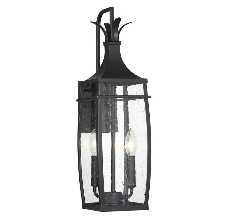 Savoy House 5-766-BK Two Light Outdoor Wall Lantern, Matte Black