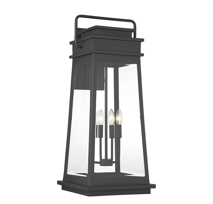 Savoy House 5-815-BK Four Light Outdoor Wall Lantern, Matte Black