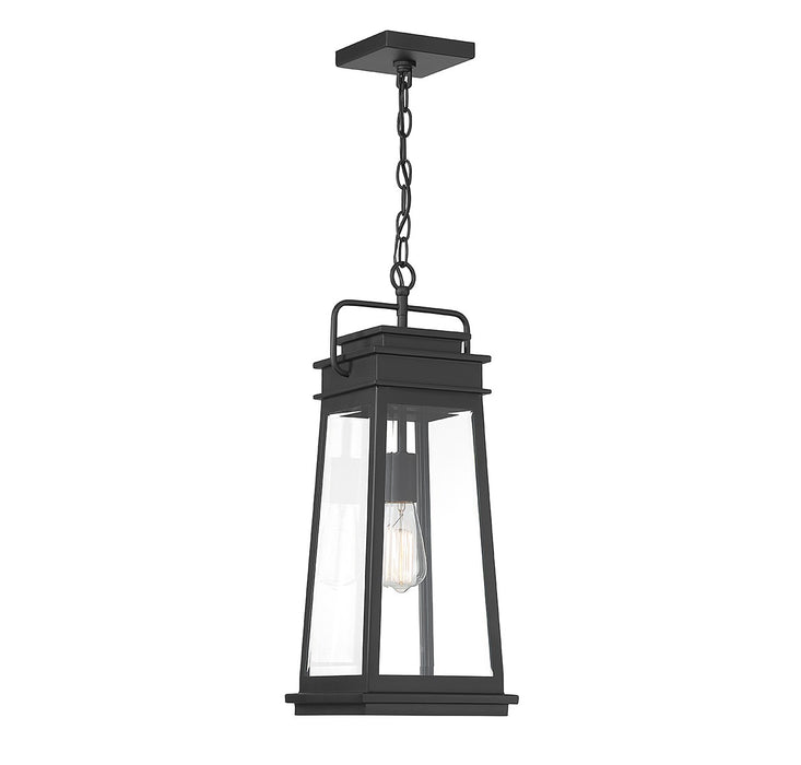Savoy House 5-816-BK One Light Outdoor Hanging Lantern, Matte Black