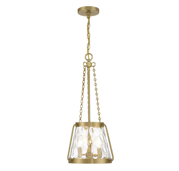 Savoy House 7-1803-3-322 Three Light Pendant, Warm Brass