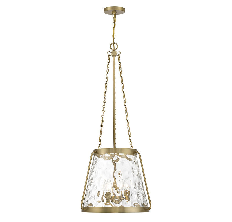 Savoy House 7-1804-4-322 Four Light Pendant, Warm Brass