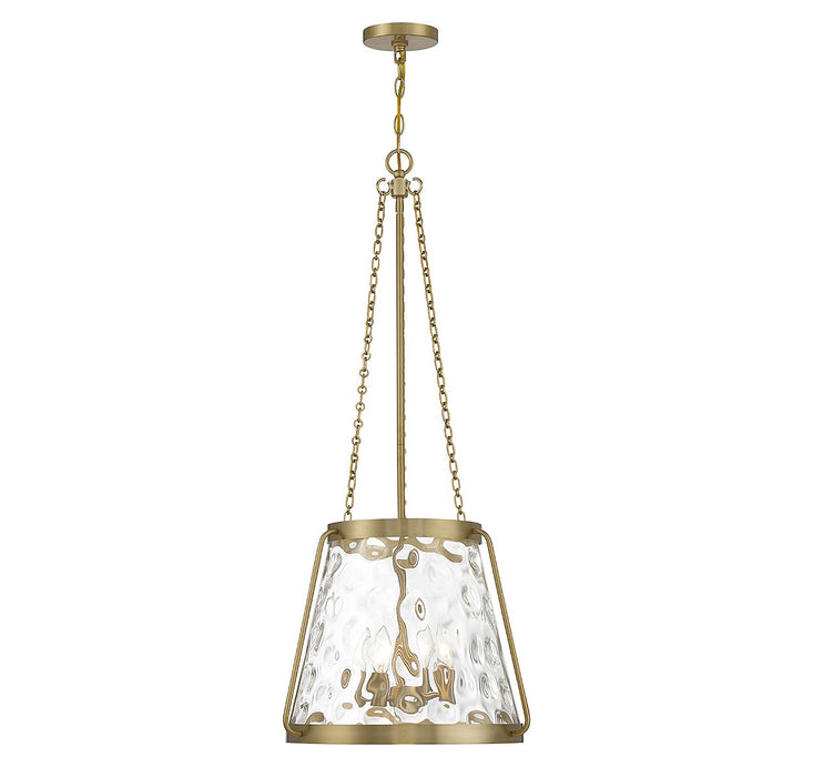 Savoy House 7-1804-4-322 Four Light Pendant, Warm Brass