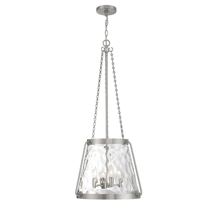 Savoy House 7-1804-4-SN Four Light Pendant, Satin Nickel