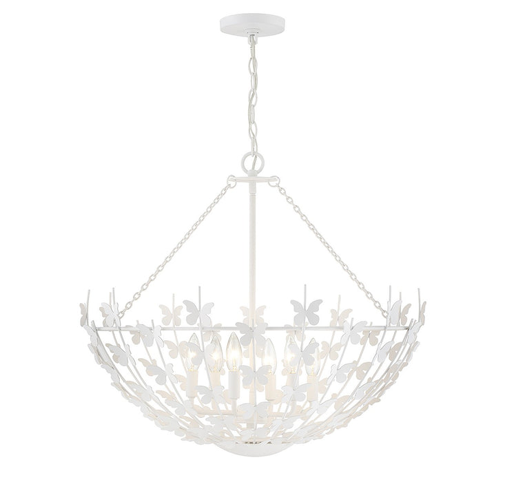 Savoy House 7-4199-6-83 Six Light Pendant, Bisque White