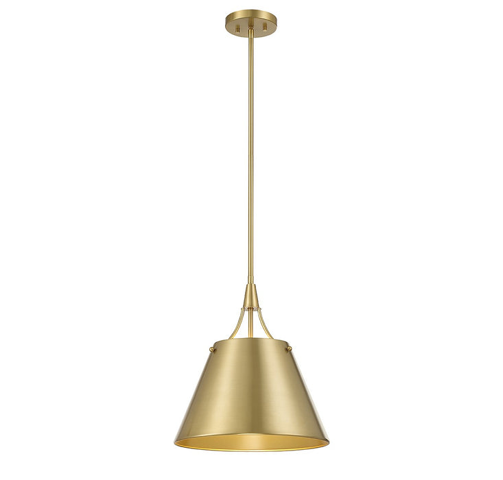 Savoy House 7-4499-1-322 One Light Pendant, Warm Brass