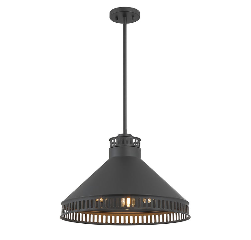 Savoy House 7-8801-3-89 Three Light Pendant, Matte Black