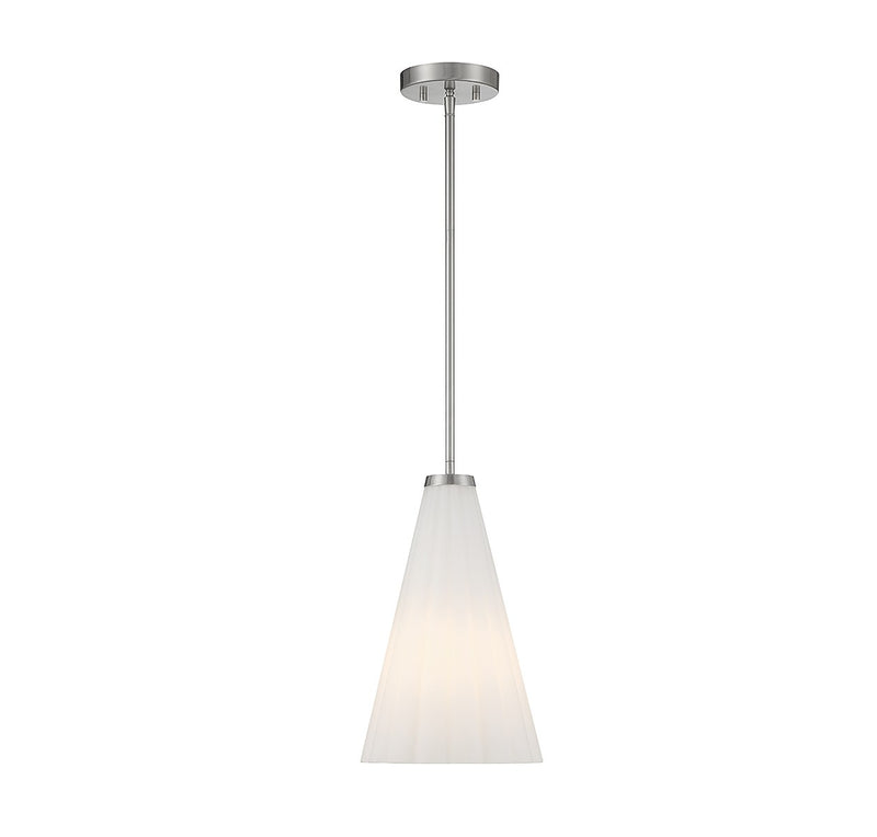 Savoy House 7-8840-1-SN One Light Pendant, Satin Nickel