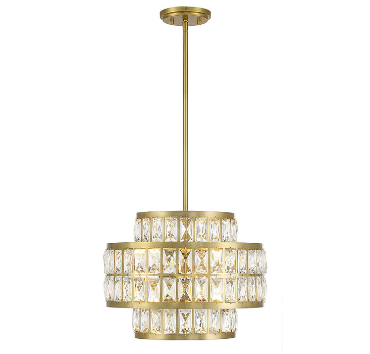 Savoy House 7-9044-3-322 Three Light Pendant, Warm Brass