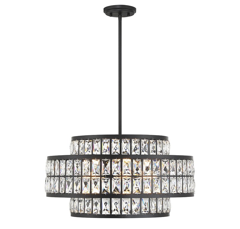 Savoy House 7-9046-4-89 Four Light Pendant, Matte Black