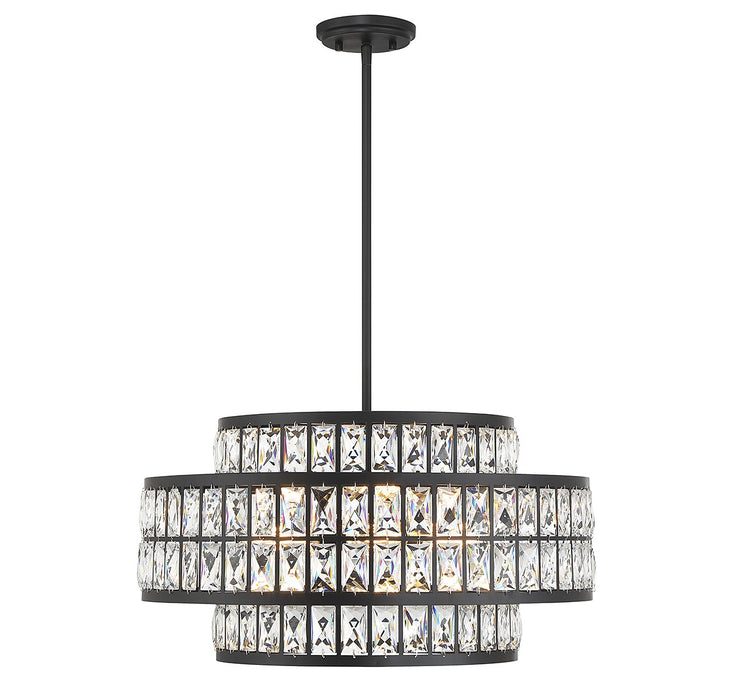 Savoy House 7-9046-4-89 Four Light Pendant, Matte Black