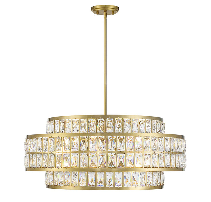 Savoy House 7-9048-6-322 Six Light Pendant, Warm Brass