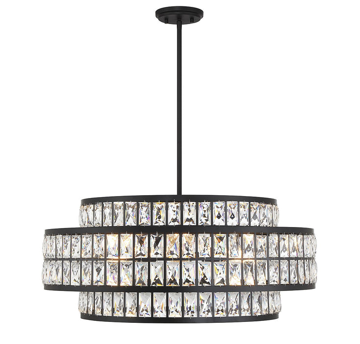 Savoy House 7-9048-6-89 Six Light Pendant, Matte Black