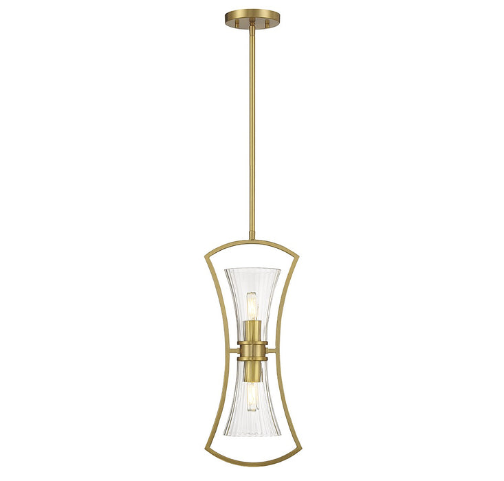 Savoy House 7-9703-2-322 Two Light Pendant, Warm Brass