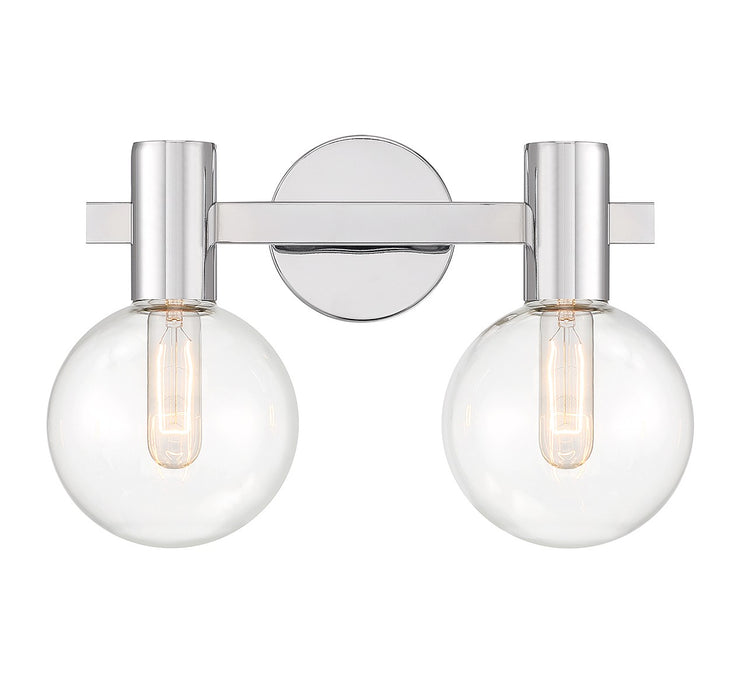 Savoy House 8-3076-2-11 Two Light Bathroom Vanity, Chrome