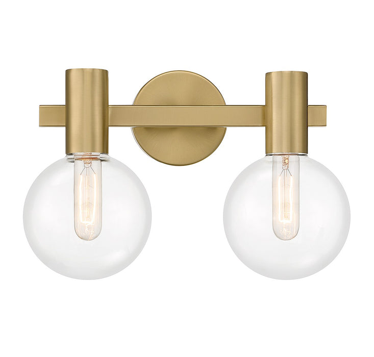Savoy House 8-3076-2-322 Two Light Bathroom Vanity, Warm Brass