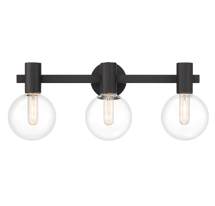 Savoy House 8-3076-3-BK Three Light Bathroom Vanity, Matte Black