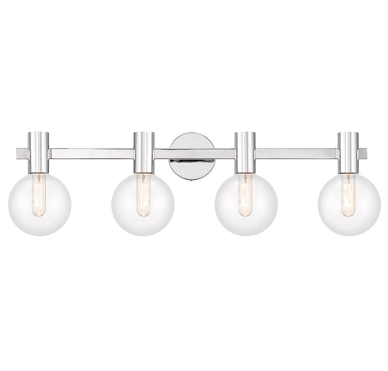 Savoy House 8-3076-4-11 Four Light Bathroom Vanity, Chrome