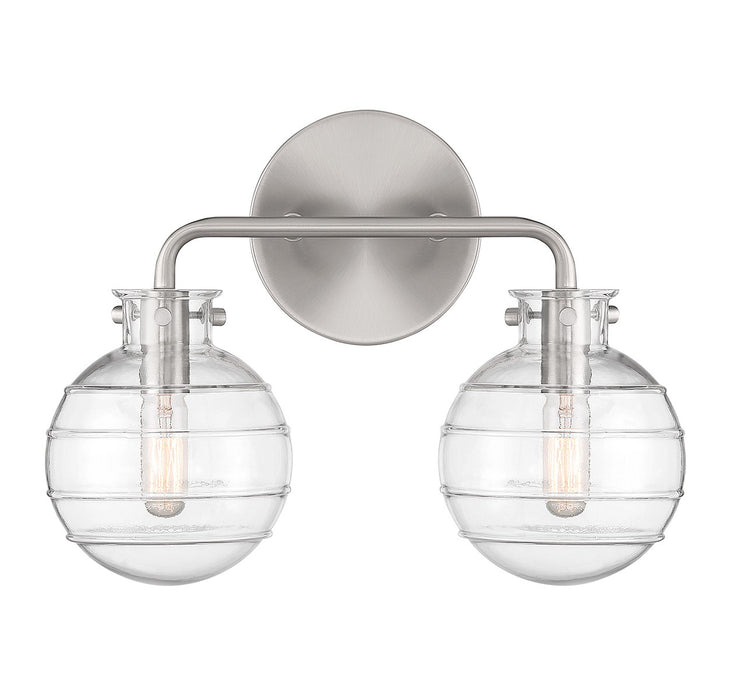 Savoy House 8-4300-2-SN Two Light Bathroom Vanity, Satin Nickel