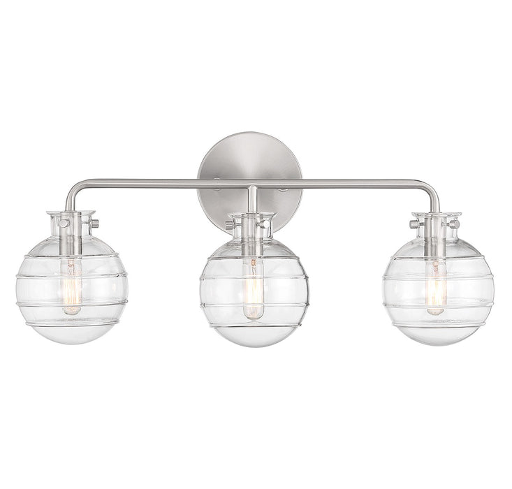 Savoy House 8-4300-3-SN Three Light Bathroom Vanity, Satin Nickel