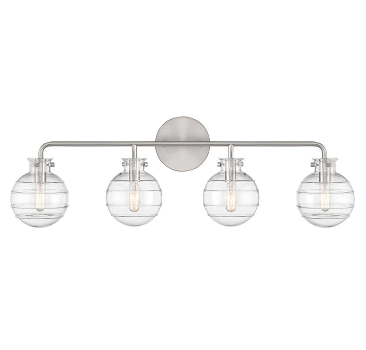 Savoy House 8-4300-4-SN Four Light Bathroom Vanity, Satin Nickel