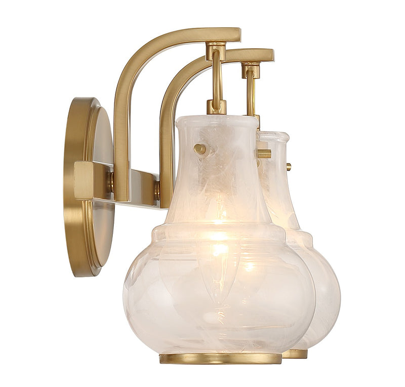 Savoy House 8-4417-2-322 Two Light Bathroom Vanity, Warm Brass