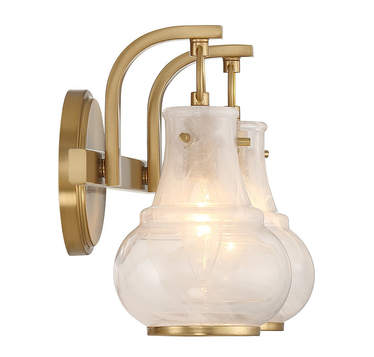 Savoy House 8-4417-2-322 Two Light Bathroom Vanity, Warm Brass