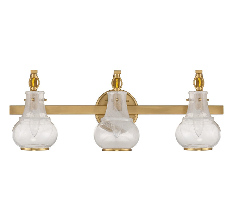 Savoy House 8-4417-3-322 Three Light Bathroom Vanity, Warm Brass