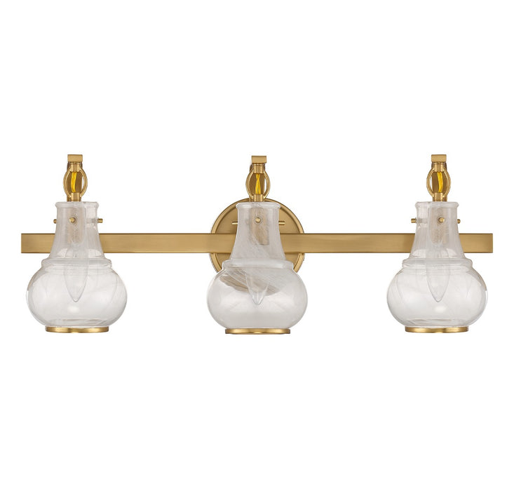 Savoy House 8-4417-3-322 Three Light Bathroom Vanity, Warm Brass