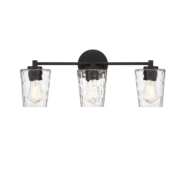 Savoy House 8-5606-3-BK Three Light Bathroom Vanity, Matte Black