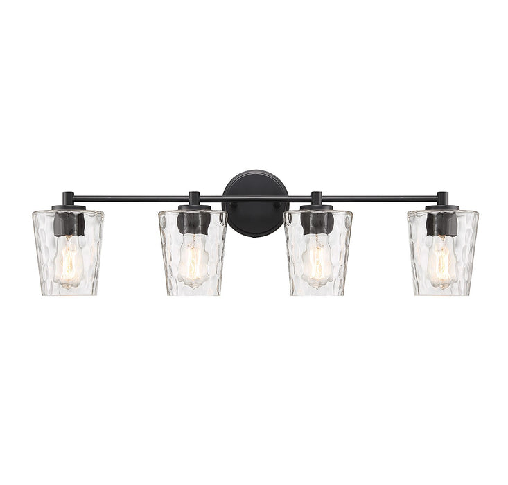 Savoy House 8-5606-4-BK Four Light Bathroom Vanity, Matte Black