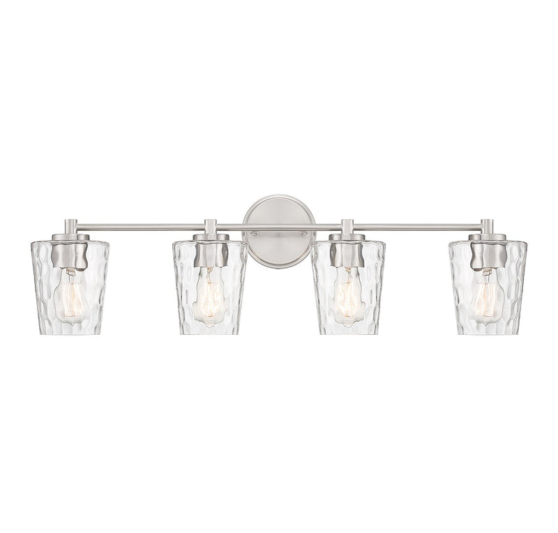 Savoy House 8-5606-4-SN Four Light Bathroom Vanity, Satin Nickel