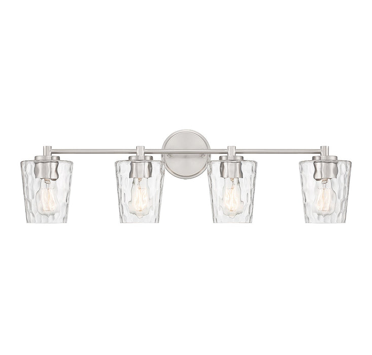 Savoy House 8-5606-4-SN Four Light Bathroom Vanity, Satin Nickel