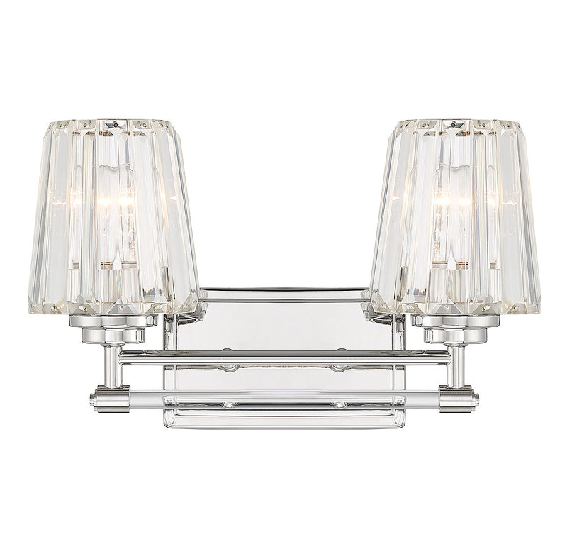 Savoy House 8-6001-2-109 Two Light Bathroom Vanity, Polished Nickel