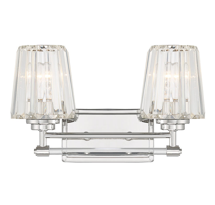Savoy House 8-6001-2-109 Two Light Bathroom Vanity, Polished Nickel