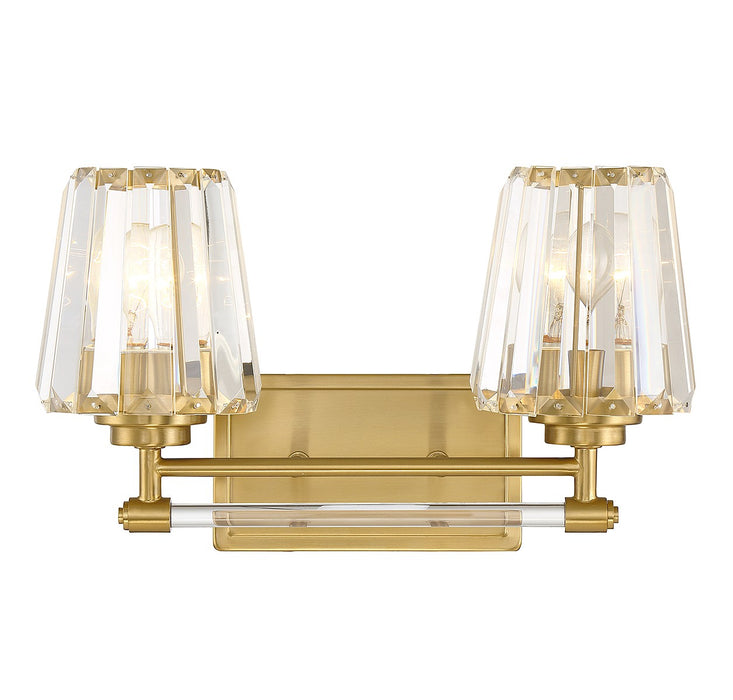 Savoy House 8-6001-2-322 Two Light Bathroom Vanity, Warm Brass