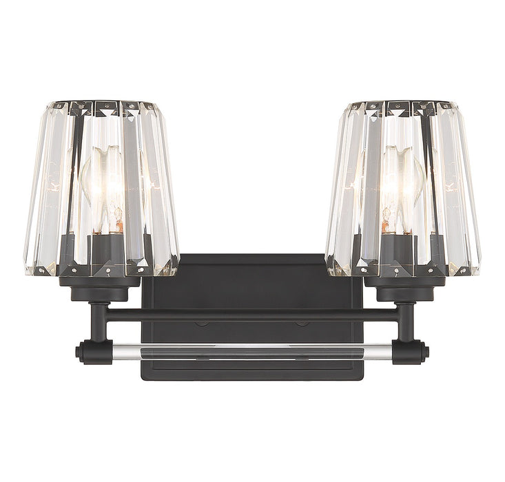 Savoy House 8-6001-2-BK Two Light Bathroom Vanity, Matte Black