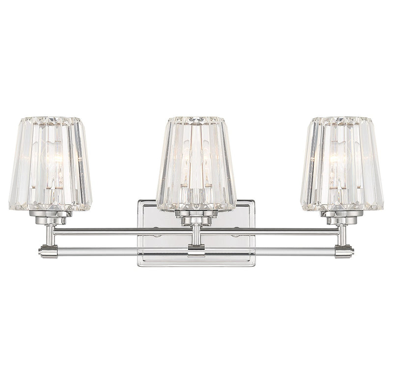 Savoy House 8-6001-3-109 Three Light Bathroom Vanity, Polished Nickel
