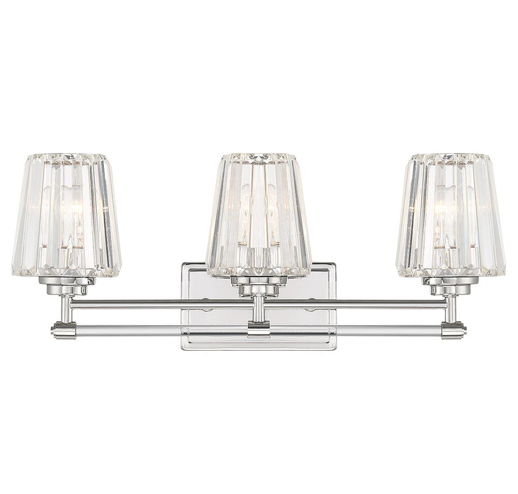 Savoy House 8-6001-3-109 Three Light Bathroom Vanity, Polished Nickel