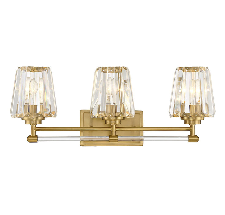 Savoy House 8-6001-3-322 Three Light Bathroom Vanity, Warm Brass