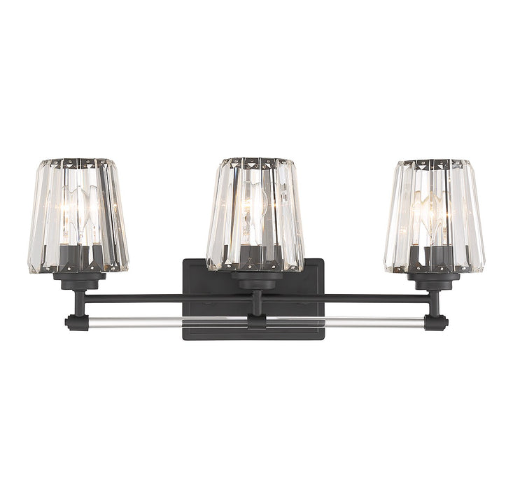 Savoy House 8-6001-3-BK Three Light Bathroom Vanity, Matte Black