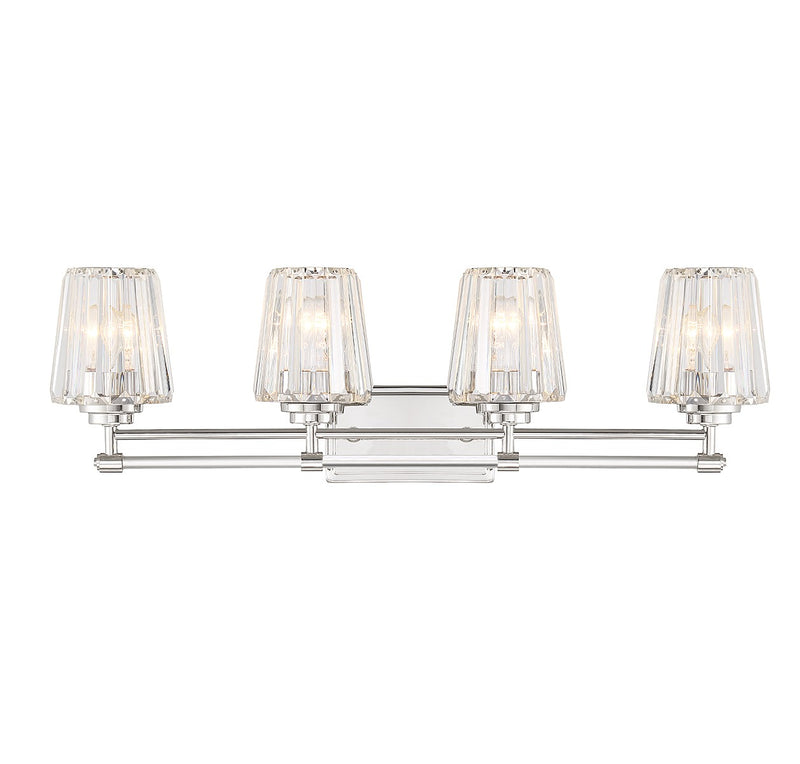 Savoy House 8-6001-4-109 Four Light Bathroom Vanity, Polished Nickel