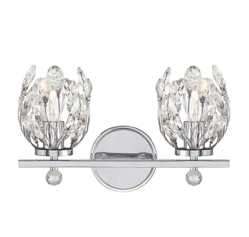 Savoy House 8-6601-2-11 Two Light Bathroom Vanity, Chrome