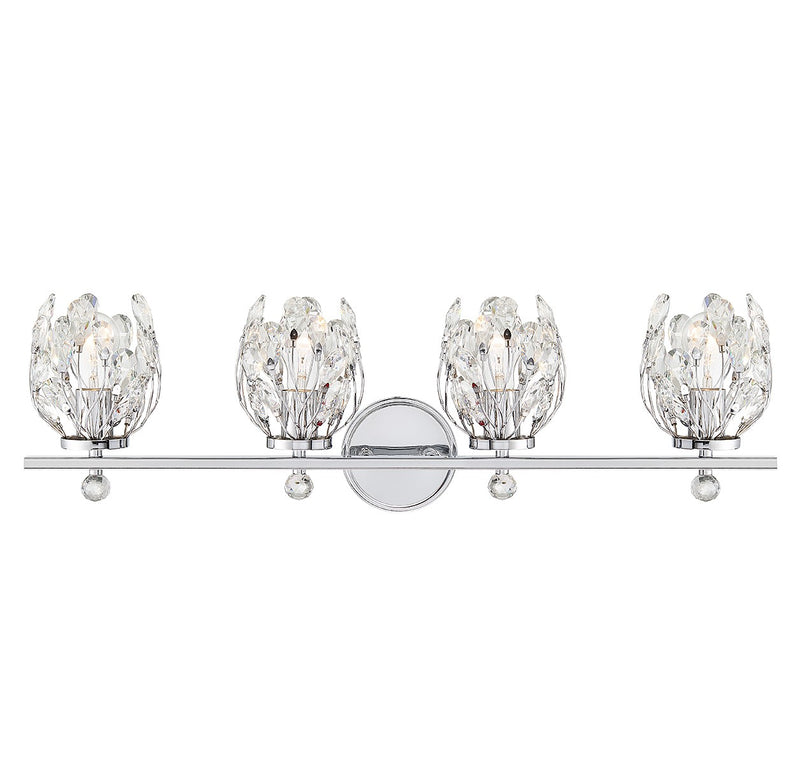 Savoy House 8-6601-4-11 Four Light Bathroom Vanity, Chrome
