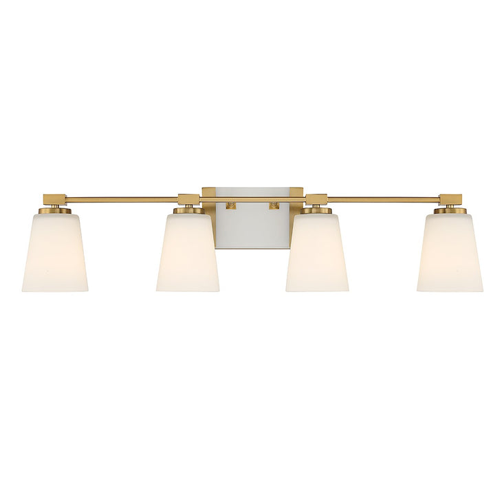 Savoy House 8-6901-4-322 Four Light Bathroom Vanity, Warm Brass