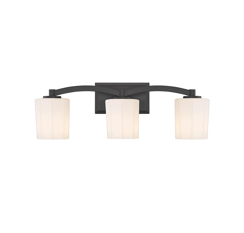 Savoy House 8-7710-3-BK Three Light Bathroom Vanity, Matte Black