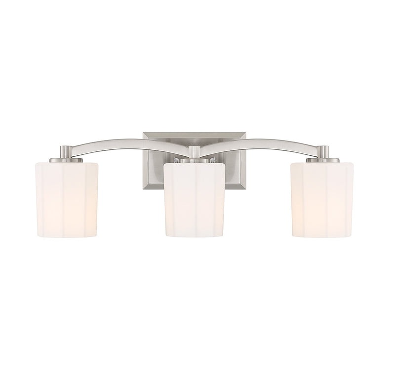 Savoy House 8-7710-3-SN Three Light Bathroom Vanity, Satin Nickel