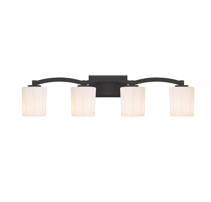 Savoy House 8-7710-4-BK Four Light Bathroom Vanity, Matte Black