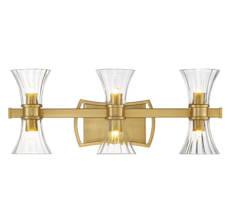 Savoy House 8-9702-6-322 LED Bathroom Vanity, Warm Brass
