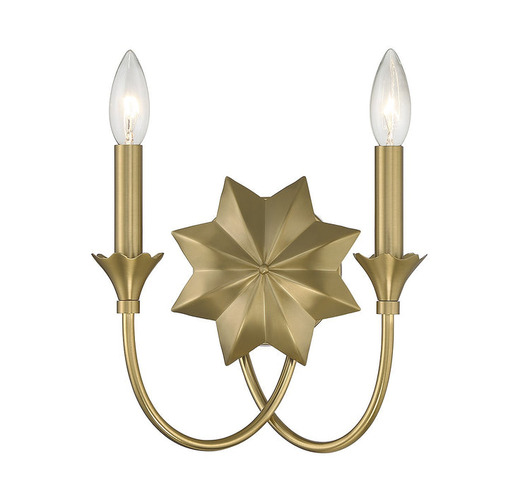 Savoy House 9-2204-2-322 Two Light Wall Sconce, Warm Brass